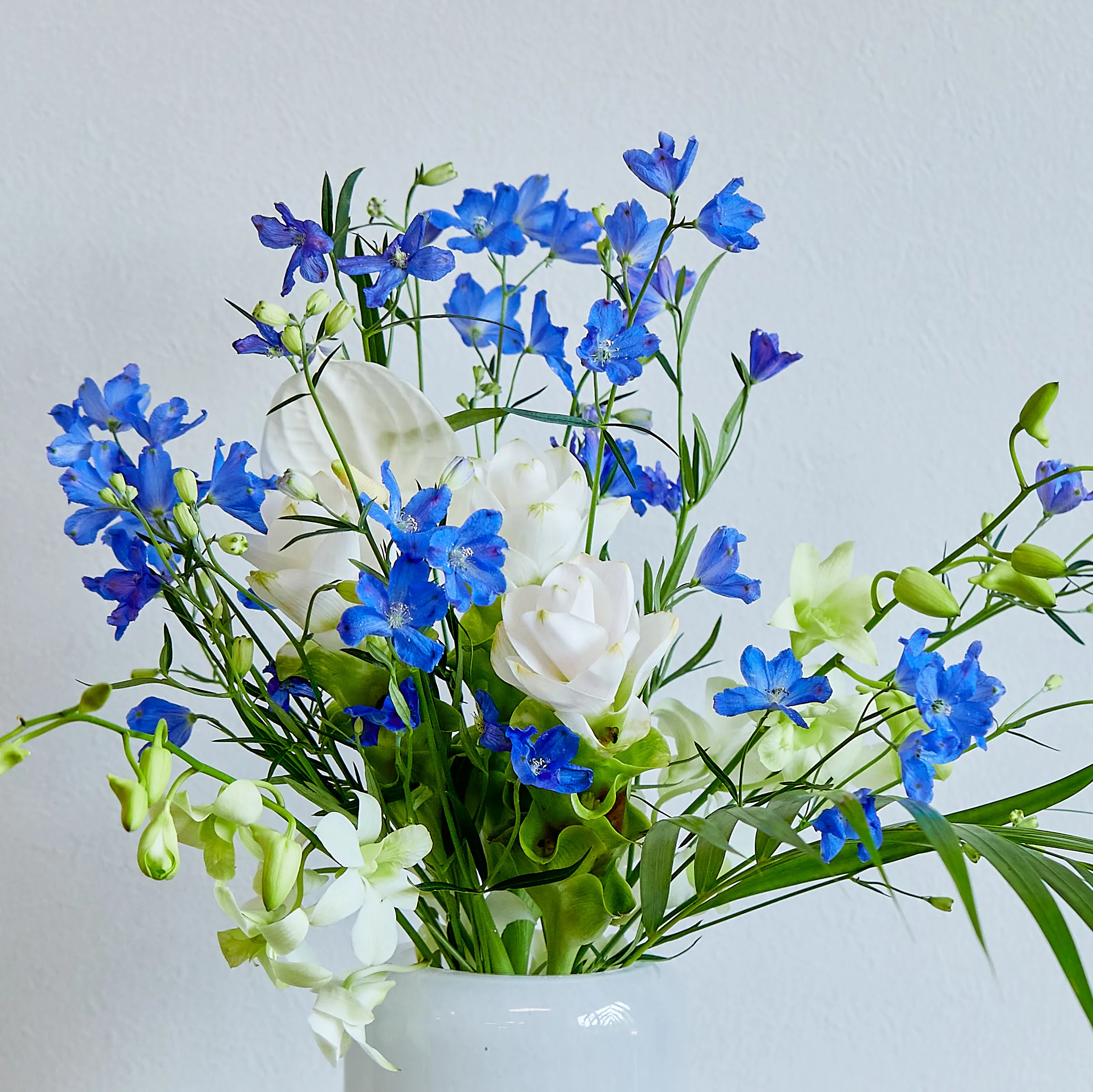 Season Flower マリンブルー×ホワイトの花